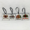 Ornaments Buffalo Plaid Trees Ceramic Tile 2 by 2 Inches Set of 4 Christmas Tree Decor Gift Idea {{ JAMsCraftCloset }}