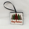 Ornaments Buffalo Plaid Trees Ceramic Tile 2 by 2 Inches Set of 4 Christmas Tree Decor Gift Idea {{ JAMsCraftCloset }}