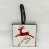 Ornaments Buffalo Plaid REINDEER Ceramic Tile 2 by 2 Inches Set of 6 Christmas Tree Decor Gift Idea {{ JAMsCraftCloset }}