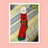 SOCKS Personalized Christmas Knee Socks ONE SIZE 5-9 Holiday Ware Gift Idea Unique {{ JAMsCraftCloset }}