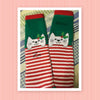 SOCKS Personalized Christmas Knee Socks ONE SIZE 5-9 Holiday Ware Gift Idea Unique {{ JAMsCraftCloset }}