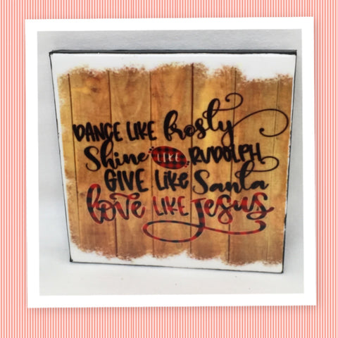 LOVE LIKE JESUS Wall Art Ceramic Tile Gift Home Decor Positive Quote Affirmation {{ JAMsCraftCloset }}