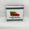 MERRY CHRISTMAS TRUCK AND TREE Wall Art Ceramic Tile Sign Gift Idea Home Decor  Handmade Sign Country Farmhouse Gift Campers RV Gift Wall Hanging Holiday - JAMsCraftCloset