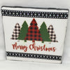 BUFFALO PLAID CHRISTMAS Wall Art Ceramic Tile Sign Gift Holiday Home Decor 4 x 4 {{ JAMsCraftCloset }}