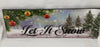 LET IT SNOW Banner Ceramic Tile Sign Christmas Wall Art Gift Home Holiday Decor {{ JAMsCraftCloset }}