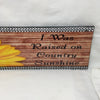 RAISED ON COUNTRY SUNSHINE Ceramic Tile Sign Wall Art Wedding Gift Home Decor Positive Saying {{ JAMsCraftCloset }}
