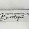 BE YOUR OWN KIND OF BEAUTIFUL Ceramic Tile Sign Funny BATHROOM Gift Restroom Home Decor Wall Art {{ JAMsCraftCloset }}