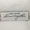 SAVE WATER SHOWER TOGETHER Ceramic Tile Sign Funny BATHROOM Decor Wall Art Home Decor Gift Idea Handmade Sign Country Farmhouse Wall Art Campers RV Home Decor Home and Living Wall Hanging Restroom Decor - JAMsCraftCloset