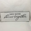 SAVE WATER SHOWER TOGETHER Ceramic Tile Sign Funny BATHROOM Gift Restroom Home Decor Wall Art {{ JAMsCraftCloset }}
