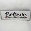 BELIEVE Ceramic Tile Sign Wall Art Wedding Gift Idea Positive Quote {{ JAMsCraftCloset }}