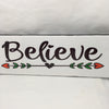 BELIEVE Ceramic Tile Sign Wall Art Wedding Gift Idea Positive Quote {{ JAMsCraftCloset }}