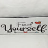 FIND YOURSELF Ceramic Tile Sign Wall Art Decor Gift Idea Positive Quote {{ JAMsCraftCloset }}