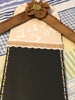 Chalkboard Brown Tan White Upcycled Repurposed Ceiling Fan Blade Wall Art Home Decor Gift