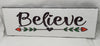 BELIEVE Ceramic Tile Sign Wall Art Wedding Gift Idea Positive Quote {{ JAMsCraftCloset }}