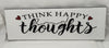THINK HAPPY THOUGHTS Ceramic Tile Sign Wall Art Wedding Gift Idea Positive Quote {{ JAMsCraftCloset }}