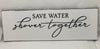 SAVE WATER SHOWER TOGETHER Ceramic Tile Sign Funny BATHROOM Gift Restroom Home Decor Wall Art {{ JAMsCraftCloset }}