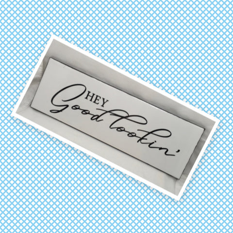 HEY GOOD LOOKIN Ceramic Tile Sign Funny BATHROOM Gift Restroom Home Decor Wall Art {{ JAMsCraftCloset }}