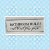 BATHROOM RULES Ceramic Tile Sign Wall Art Home Decor Funny BATHROOM Gift Idea Restroom {{ JAMsCraftCloset }}