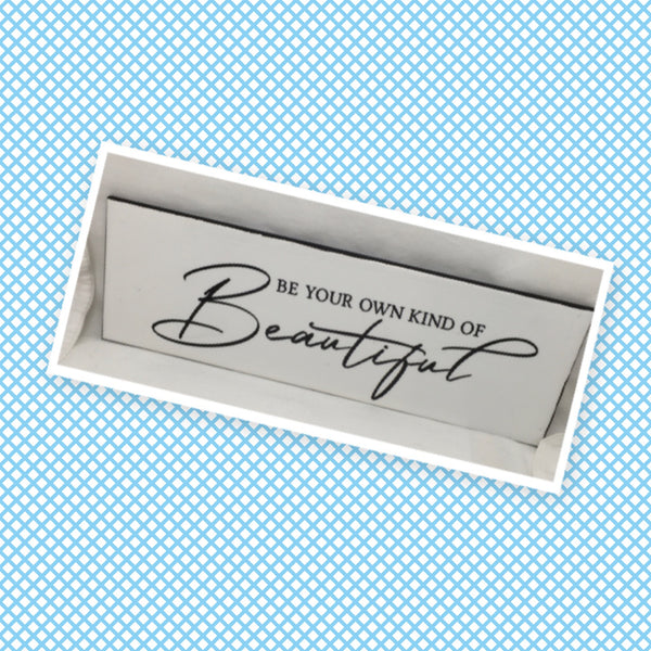 BE YOUR OWN KIND OF BEAUTIFUL Ceramic Tile Sign Funny BATHROOM Gift Restroom Home Decor Wall Art {{ JAMsCraftCloset }}