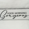 GOOD MORNING GORGEOUS Ceramic Tile Sign Wall Art Home Decor Funny BATHROOM Gift Idea Restroom {{ JAMsCraftCloset }}