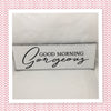 GOOD MORNING GORGEOUS Ceramic Tile Sign Wall Art Home Decor Funny BATHROOM Gift Idea Restroom {{ JAMsCraftCloset }}