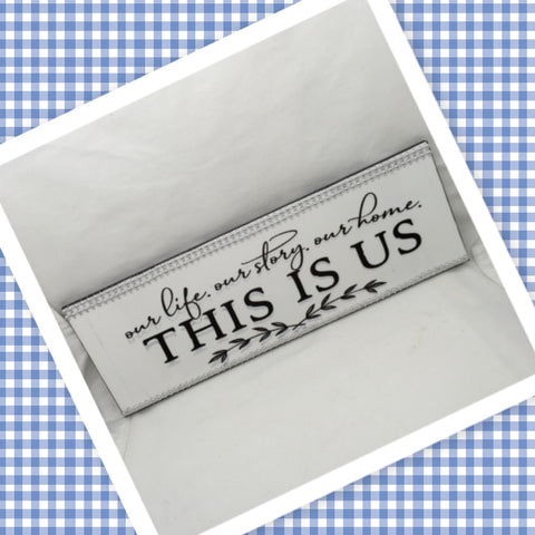 THIS IS US Ceramic Tile Sign Wall Art Wedding Gift Home Decor Positive Saying {{ JAMsCraftCloset }}
