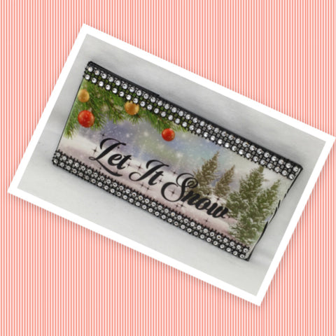 LET IT SNOW Ceramic Tile Sign Wall Art Holiday Christmas Decor Gift Idea Stocking Stuffer {{ JAMsCraftCloset }}
