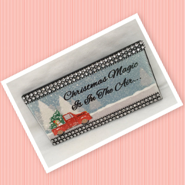 CHRISTMAS MAGIC Ceramic Tile Sign Wall Art Holiday Christmas Decor Gift Idea Stocking Stuffer {{ JAMsCraftCloset }}