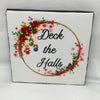 DECK THE HALLS Wall Art Ceramic Tile Sign Gift Idea Home Decor  Handmade Sign Country Farmhouse Gift Campers RV Gift Wall Hanging Holiday - JAMsCraftCloset