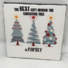 THE BEST GIFT AROUND THE TREE - FAMILY Wall Art Ceramic Tile Sign Gift Holiday Home Decor 4 x 4 {{ JAMsCraftCloset }}