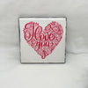 I LOVE YOU HEART Wall Art Ceramic Tile Sign Gift Home Decor Positive Quote {{ JAMsCraftCloset }}