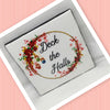 DECK THE HALLS Wall Art Ceramic Tile Sign Gift Holiday Home Decor 4 x 4 {{ JAMsCraftCloset }}