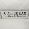 COFFEE BAR OPEN 24 HOURS Tile Sign Funny KITCHEN Decor Wall Art Gift Idea {{ JAMsCraftCloset }}