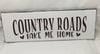 COUNTRY ROADS TAKE ME HOME Ceramic Tile Love Caring Sign Wall Art Wedding I Love You Gift {{ JAMsCraftCloset }}