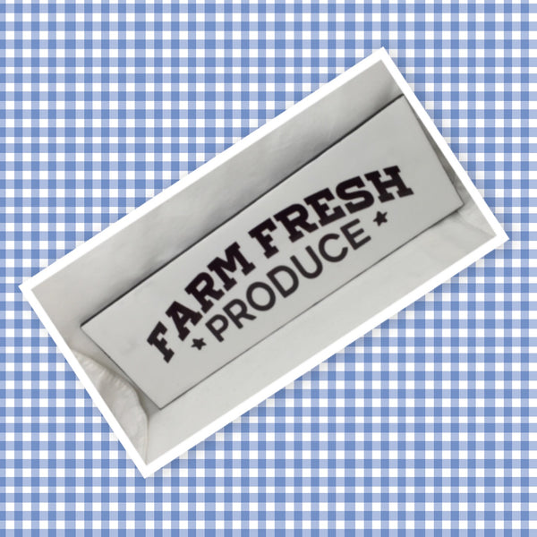 FARM FRESH PRODUCE Ceramic Tile Sign KITCHEN Decor Wall Art Gift Idea Handmade {{ JAMsCraftCloset }}