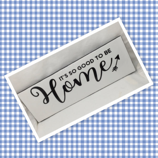 GOOD TO BE HOME Ceramic Tile Love Caring Sign Wall Art Wedding I Love You Gift {{ JAMsCraftCloset }}