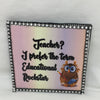 I PREFER EDUCATIONAL ROCKSTAR Wall Art Ceramic Tile Sign Gift Home Decor Positive Quote {{ JAMsCraftCloset }}
