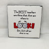WHERE TO LOOK BUT NOT WHAT TO SEE Wall Art Ceramic Tile Sign Gift Home Decor Positive Quote {{ JAMsCraftCloset }}