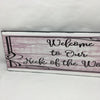 WELCOME TO OUR NECK OF THE WOODS Ceramic Tile Porch Sign Wall Art Gift Idea Home Decor {{ JAMsCraftCloset }}