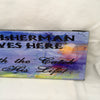 A FISHERMAN LIVES HERE Ceramic Tile Porch Sign Wall Art Gift Idea Home Decor {{ JAMsCraftCloset }}