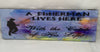 A FISHERMAN LIVES HERE Ceramic Tile Porch Sign Wall Art Gift Idea Home Decor {{ JAMsCraftCloset }}