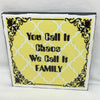 YOU CALL IT CHAOS WE CALL IT FAMILY Wall Art Ceramic Tile Sign Gift Idea Home Decor Positive Saying {{ JAMsCraftCloset }}