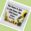 GOD KNOWS WHERE WE LIVE Wall Art Ceramic Tile Sign Gift Home Decor Positive Saying Kitchen Decor {{ JAMsCraftCloset }}