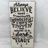BELIEVE SOMETHING WONDERFUL IS GOING TO HAPPEN Wall Art Ceramic Tile Sign Gift Idea Home Decor Positive Saying {{ JAMsCraftCloset }}