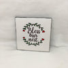 BLESS OUR NEST Wall Art Ceramic Tile Gift Home Decor Positive Quote Affirmation {{ JAMsCraftCloset }}