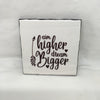 AIM HIGHER DREAM BIGGER Wall Art Ceramic Tile Gift Home Decor Positive Quote Affirmation {{ JAMsCraftCloset }}