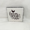 FARM FRESH EGGS Wall Art Ceramic Tile Gift Home Decor Positive Quote Affirmation {{ JAMsCraftCloset }}