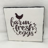 FARM FRESH EGGS Wall Art Ceramic Tile Gift Home Decor Positive Quote Affirmation {{ JAMsCraftCloset }}