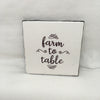 FARM TO TABLE Wall Art Ceramic Tile Gift Home Decor Positive Quote Affirmation {{ JAMsCraftCloset }}