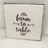 FARM TO TABLE Wall Art Ceramic Tile Sign Gift Home Decor Positive Quote Affirmation Handmade Sign Country Farmhouse Gift Campers RV Gift Home and Living Wall Hanging - JAMsCraftCloset